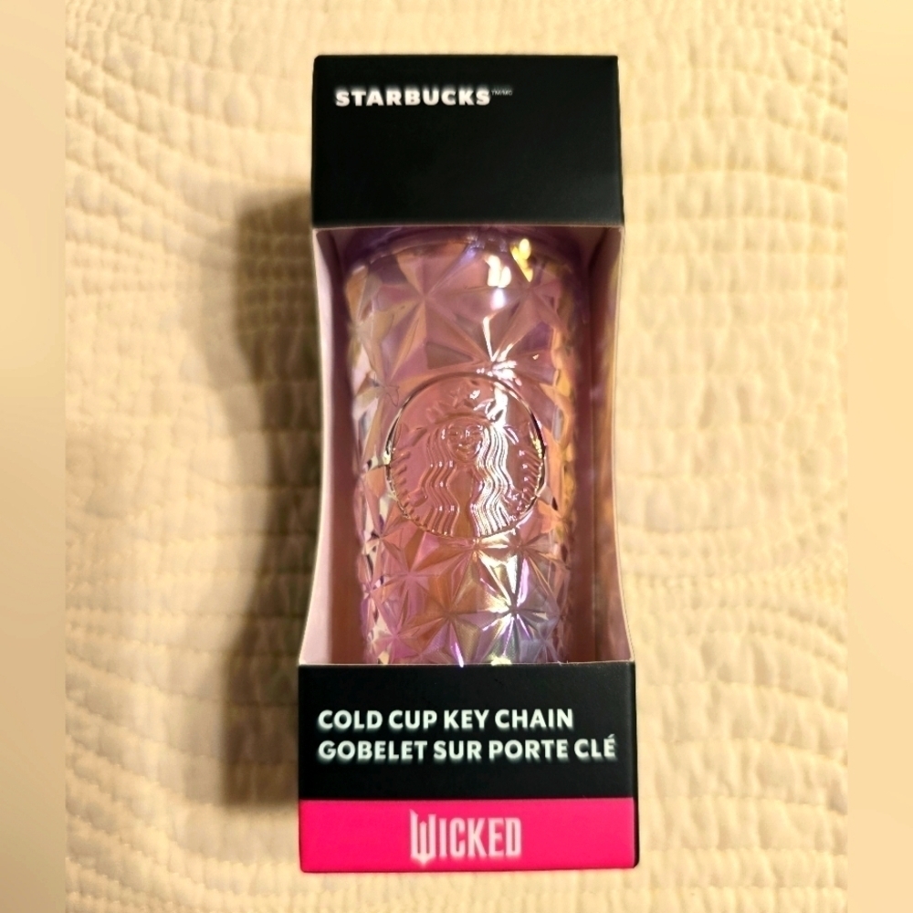 NWT Starbucks Wicked Limited Edition Collab Cold Prism Cup Key Chain